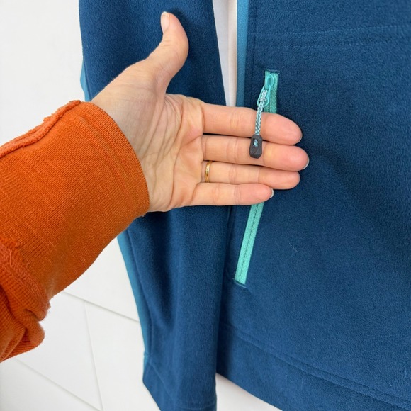 Mammut THREE SISTERS Fleece Jacket Blue Teal Full Zip Outdoor Hiking Women SMALL - Picture 3 of 10